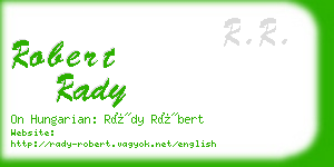 robert rady business card